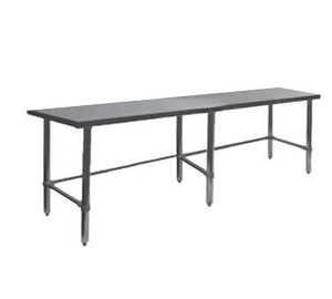 GSW USA WT-P2472B Work Table All Stainless Steel, Flat Top Open Base, 72"W X 24"D X 35"H, ETL