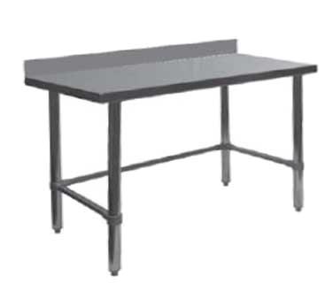 GSW USA WT-PB2496B Work Table All Stainless Steel With 4" Rear Upturn Open Base, 96"W X 24"D X 35"H, ETL