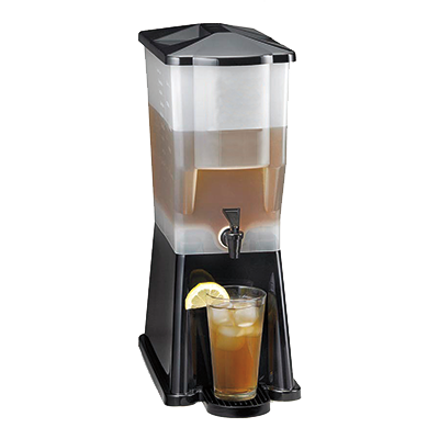 TableCraft Products H353DP Slimline Beverage Dispenser (Single) - 3 Gallon, Black