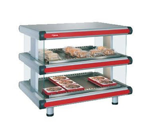 Hatco GR2SDH-42D Glo-Ray Designer 42" Horizontal Double Shelf Merchandiser - 120/240V