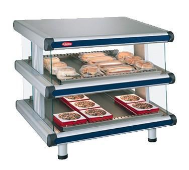 Hatco GR2SDS-30D Glo-Ray Designer 30" Slanted Double Shelf Merchandiser - 120V