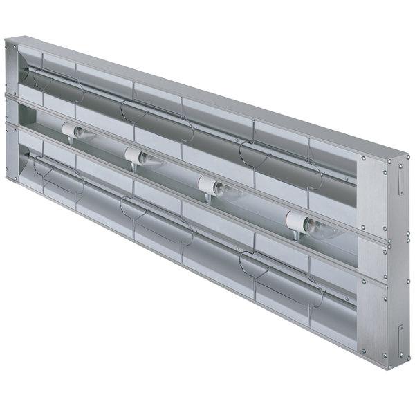 Hatco GRAML-132D3 Glo-Ray 132" Double Max Watt Infrared Warmer with Lights, 3" Spacer - with Remote Toggle Controls 8160 Watts