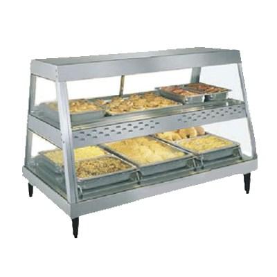 Hatco GRHD-3PD Stainless Steel Glo-Ray 45 1/2" Full Service Dual Shelf Merchandiser