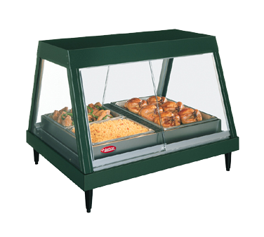 Hatco GRHDH4PD Glo-Ray 59 3/8" Full Service Dual Shelf Merchandiser with Humidity Chamber - 120/208V