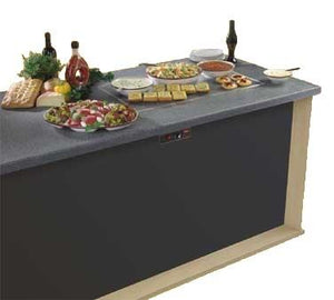 Hatco GRSSB-2418 Glo-Ray 24" x 18" Built-In Bermuda Sand Heated Stone Warmer Shelf - 120V, 635W