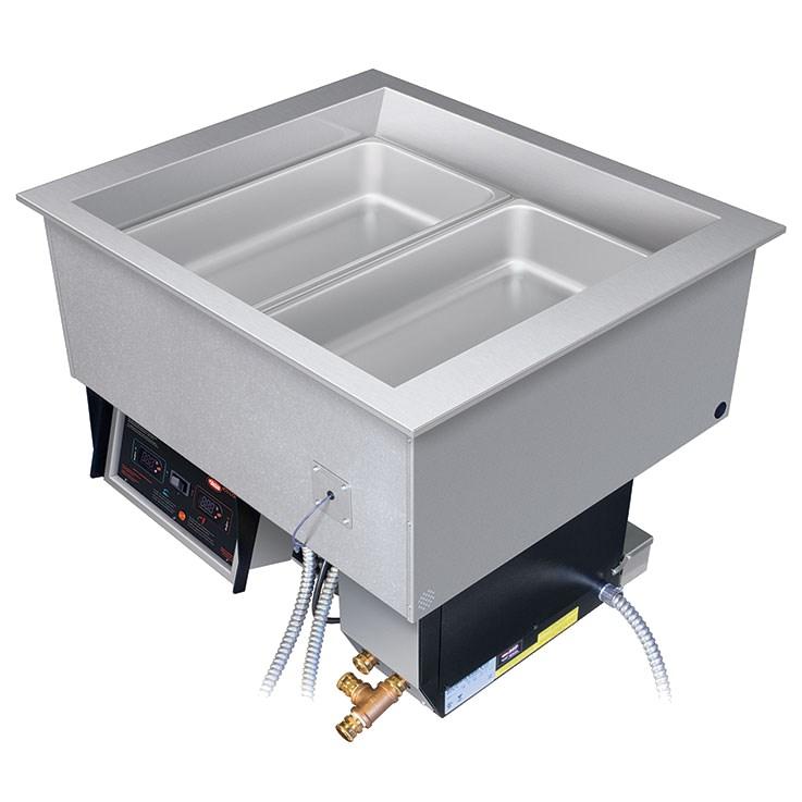 Hatco HCWBI-6DA Six Pan Dual Temperature Hot / Cold Drop In Food Well - 208V, 3 Phase, 6000W, 1/2 HP