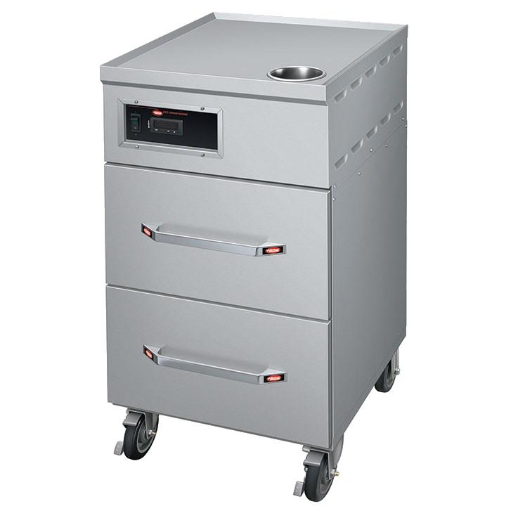 Hatco HRDW-2U Two-Drawer Rice Warmer with Utensil Well and Pan- 120V, 700W