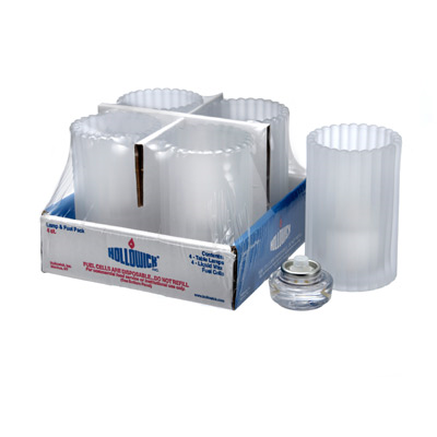 Hollowick 1502SC-4 Rod Lamp for Disposable Fuel Cells, Glass, Satin Crystal