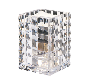 Hollowick 1533C Optic Block™ Lamp, square, accommodates Hollowick's disposable fuel cells, glass, clear