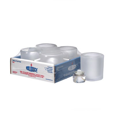 Hollowick 5140F-4 Tealight Lamp, For Disposable Fuel Cell, Satin Crystal
