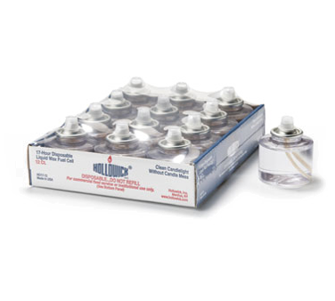 Hollowick HD17-12M Fuel Cell, 17 hour, disposable, plastic, clear