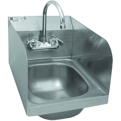 GSW USA HS-1217S  Hand Sink, wall mount, welded splash guards, 12-5/8"W x 17-7/8"D x 13-3/8"H
