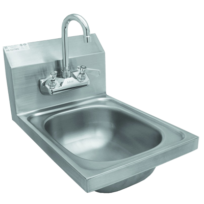 GSW USA HS-1217W Hand Sink - Wall Mount (Includes: Faucet & Strainer), Stainless Steel