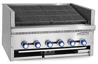 Imperial IABR-24 Steakhouse Charbroiler, gas, countertop, 24", (4) stainless steel burners, 80,000 BTU, NSF