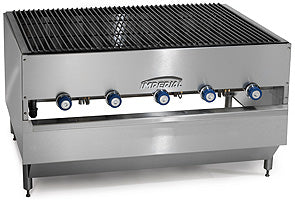 Imperial ICB-4827 Chicken Charbroiler, gas, countertop, 48", (5) radiant "H" burners, 200,000 BTU, NSF