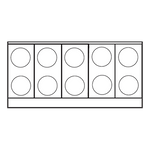 Imperial IHPA-10-60-E Hotplate, electric, countertop, 60", (10) round plate elements, solid top, CE