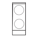 Imperial IHPA-2-12-E Hotplate, electric, countertop, 12", (2) round plate elements, solid top, CE
