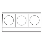 Imperial IHPA-3-36-E Hotplate, electric, countertop, 36", (3) round plate elements, solid top, CE
