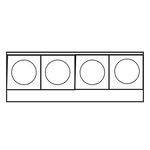 Imperial IHPA-4-48-E Hotplate, electric, countertop, 48", (4) round plate elements, solid top, CE
