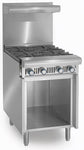Imperial IHR-2-12-XB Diamond Series Heavy Duty Range, gas, 12", Add-A-Unit, (2) open burners, open cabinet base, 70,000 BTU, NSF