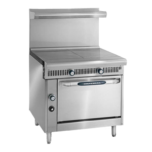 Imperial IHR-2HT Diamond Series Heavy Duty Range, gas, 36", (2) 18" hot tops, standard oven, 120,000 BTU, NSF