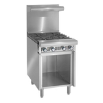 Imperial IHR-4-24-XB Diamond Series Heavy Duty Range, gas, 24", Add-A-Unit, (4) open burners, open cabinet base, 140,000 BTU, NSF