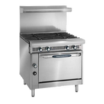 Imperial IHR-4-C Diamond Series Heavy Duty Range, gas, 36", (4) open burners, cast iron grates, convection oven, 1/4 HP, 175,000 BTU, NSF
