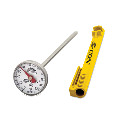 CDN IRT220-CAL Cooking Thermometer, 0° to 220°F, 1" magnified dial