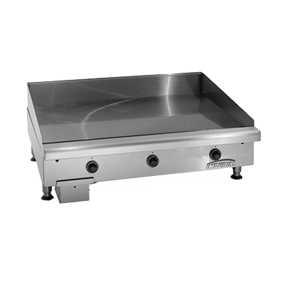 Imperial ITG-36-E Griddle, electric, countertop, 36" W x 24" D cooking surface, 1/2" thick, polished steel plate, CE