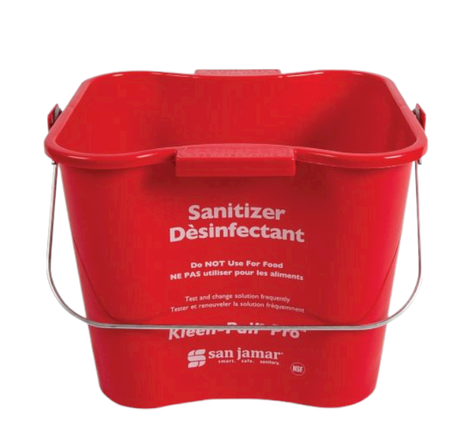 San Jamar KPP97RD Kleen-Pail®, 3 qt., red