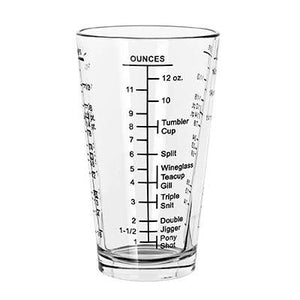 Libbey 1639-1918M, 16 oz. Duratuff Mixing Glass, Capacity Markings On Sides