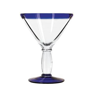 Libbey 92305 Aruba 10 oz. Cocktail Glass With Cobalt Blue Rim