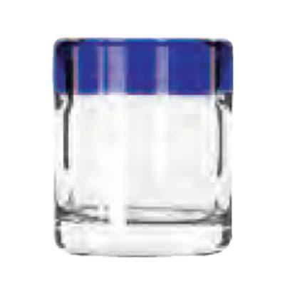 Libbey 92311 Aruba 2.5 oz. Rocks Shot Glass With Cobalt Blue Rim