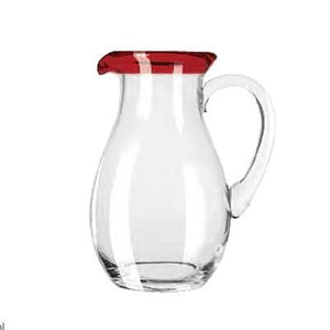 Libbey 92317R Aruba 56 oz. Pitcher With Red Rim