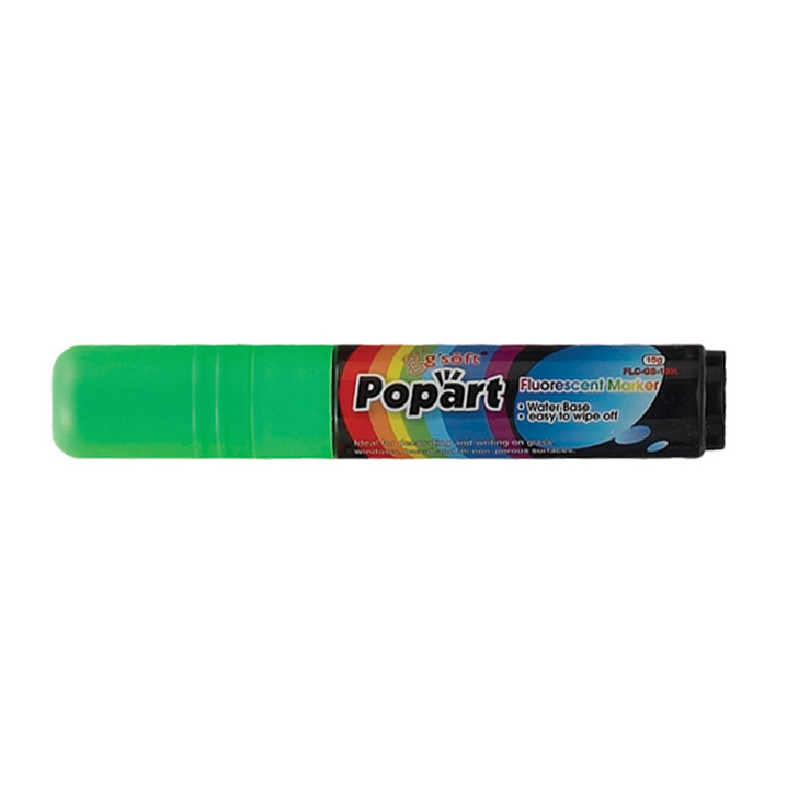 Winco MBPM-G Deluxe Plus Neon Marker, 15g ink capacity, 1/16" chisel tip, green