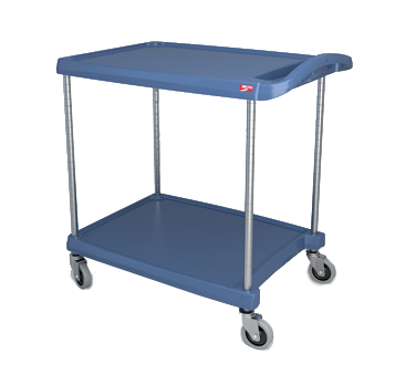 Metro MY2030-24BU Blue Antimicrobial Utility Cart - 24" x 34"
