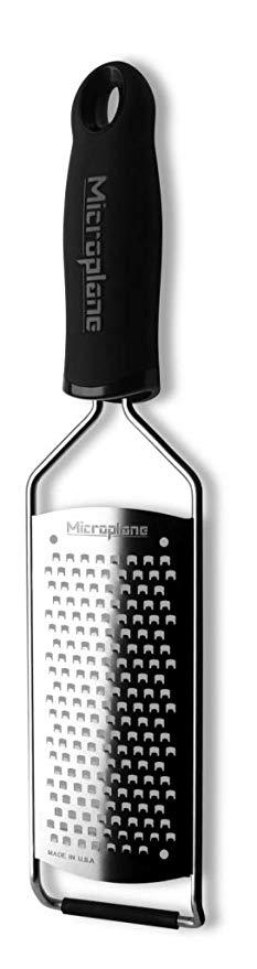 Microplane 45000 Gourmet Series Coarse Cheese Grater, Black