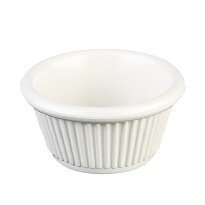 Thunder Group ML509B 2 oz. Fluted Melamine Ramekin, Bone
