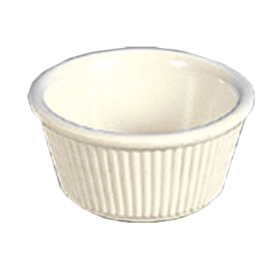 Thunder Group ML531B 3 oz. Fluted Melamine Ramekin, Bone