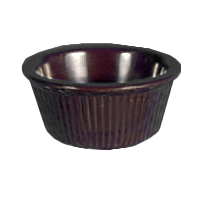 Thunder Group ML531C 3 oz. Fluted Melamine Ramekin, Chocolate