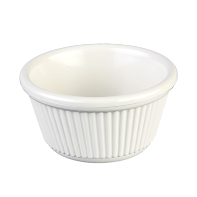 Thunder Group ML532B 4 oz. Fluted Melamine Ramekin, Bone