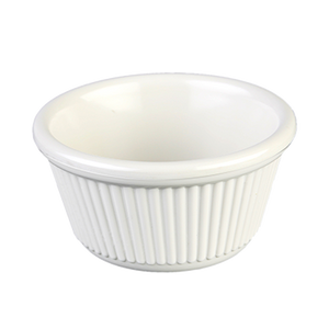 Thunder Group ML532B 4 oz. Fluted Melamine Ramekin, Bone