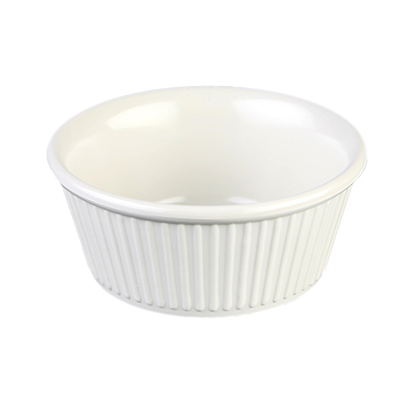 Thunder Group ML533BW 3-1/2 oz. Fluted Melamine Ramekin, Bone