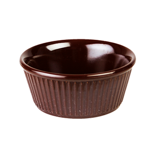 Thunder Group ML533C 3-1/2 oz. Fluted Melamine Ramekin, Chocolate