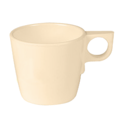 Thunder Group ML9011T Nustone 7 oz. Tan Stackable Melamine Cup