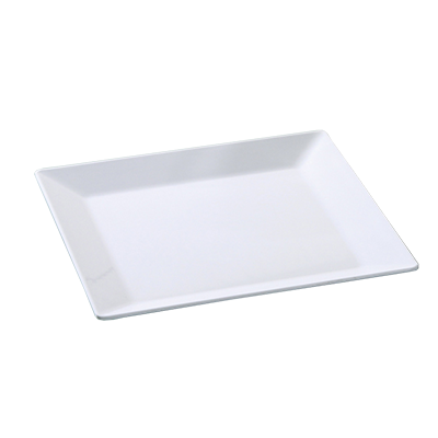 Yanco OK-114 Osaka Plate, 14-1/2"L x 14-1/2"W, square, melamine, white