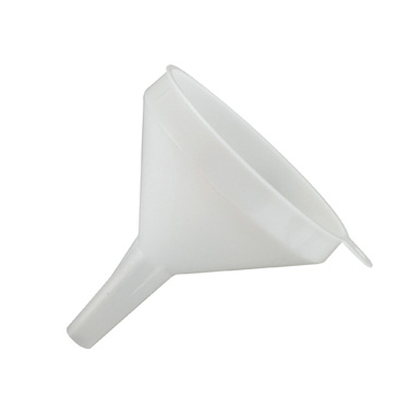 Winco PF-8 Funnel, 8 oz., 4" dia., round, plastic, white