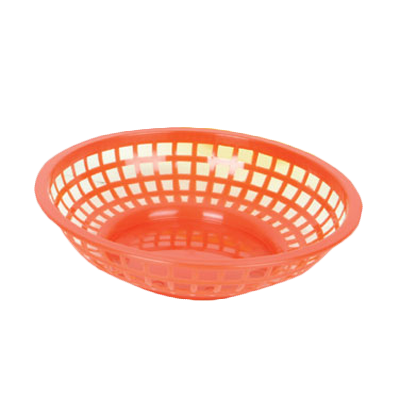 Thunder Group PLBK008R Round Fast Food Basket 8", Red
