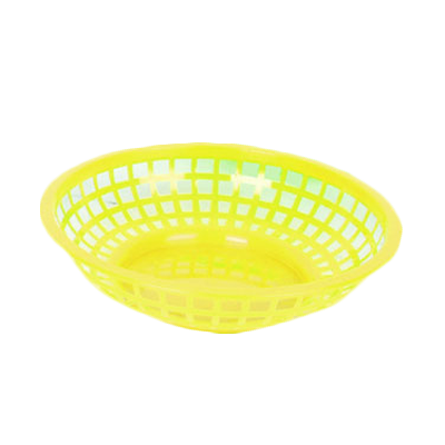 Thunder Group PLBK008Y Round Fast Food Basket 8", Yellow