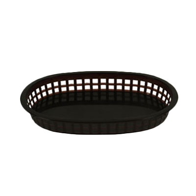 Thunder Group PLBK1034K Fast Food Basket, 10-3/4", oblong, stackable, polypropylene, black
